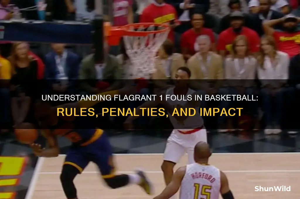 what is a flagrant 1 foul in basketball
