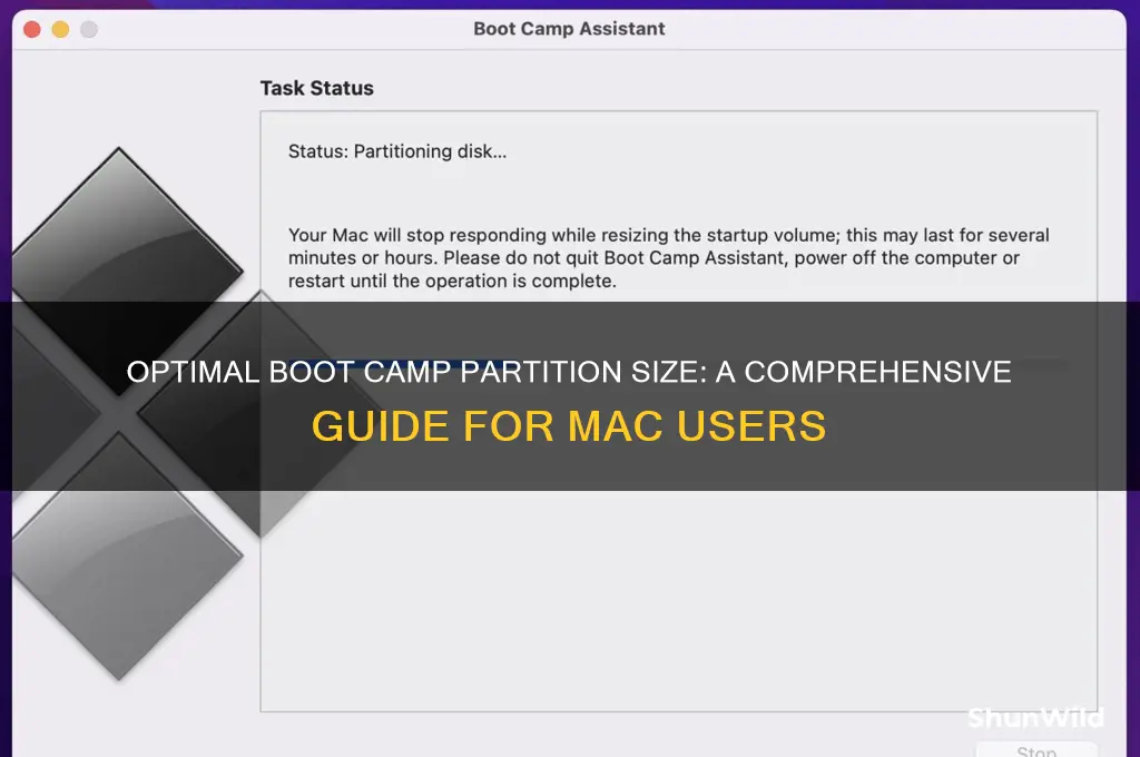 what is a good partition size for boot camp