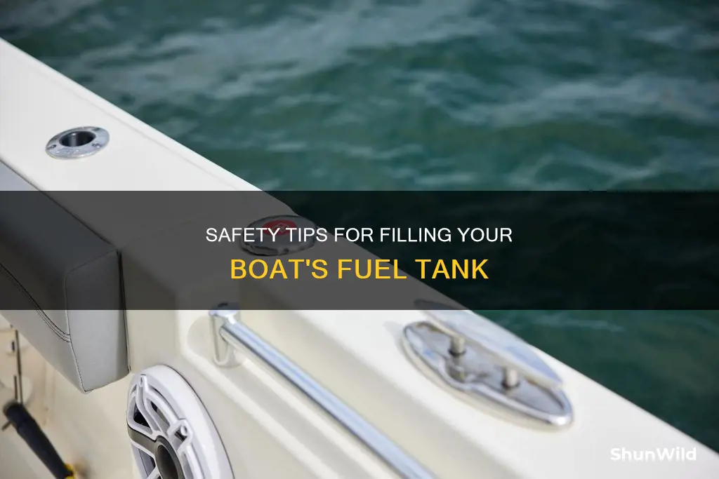 what is a good safety precaution when filling your boat