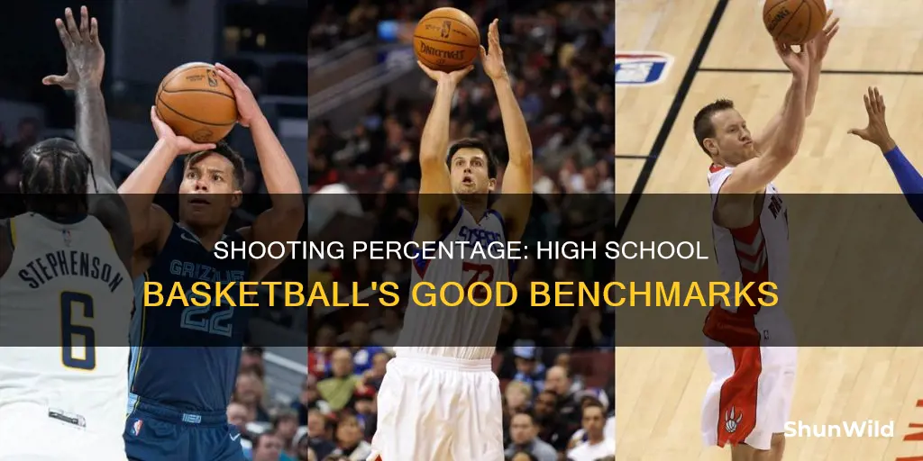 what is a good shooting percentage in high school basketball