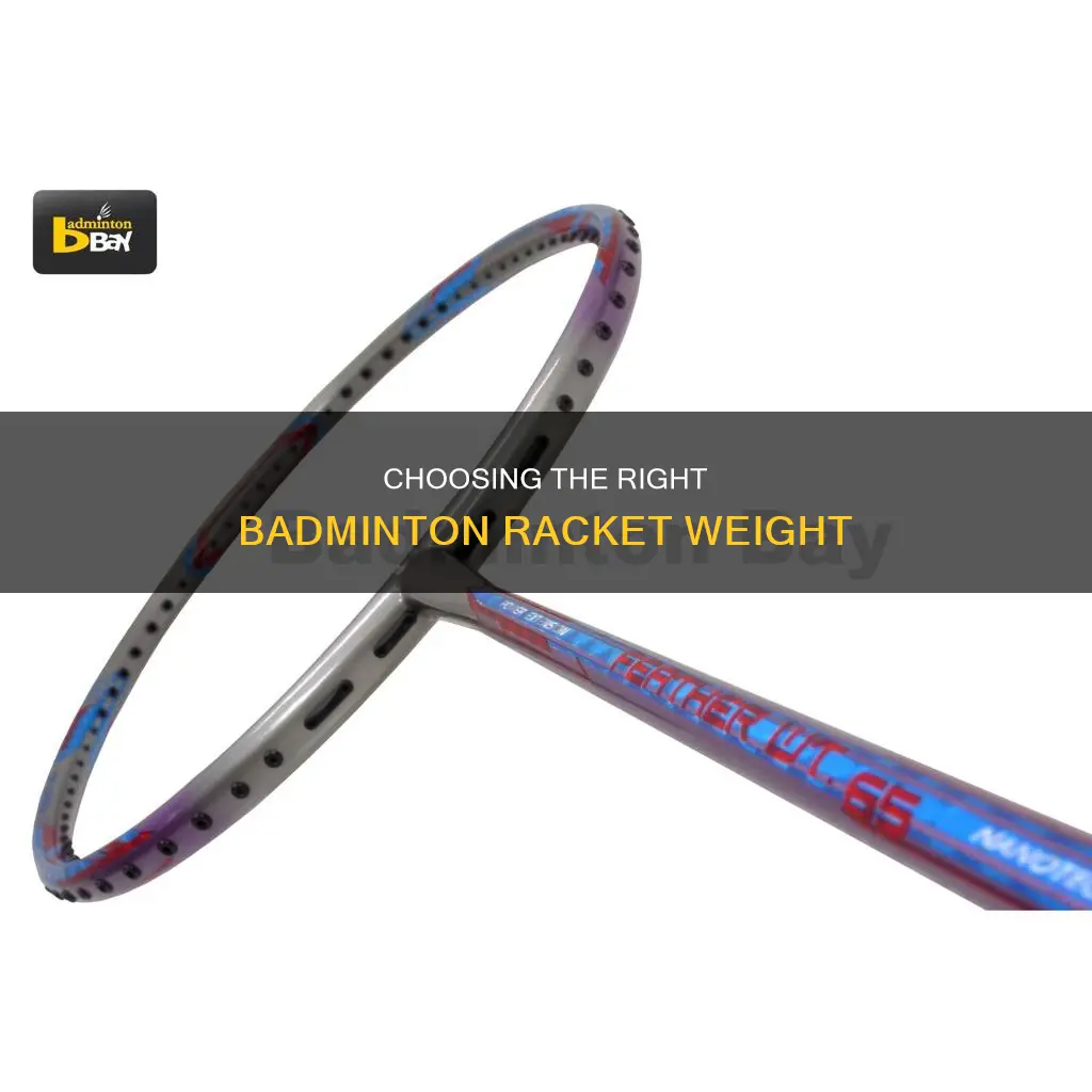 what is a good weight for a badminton racket