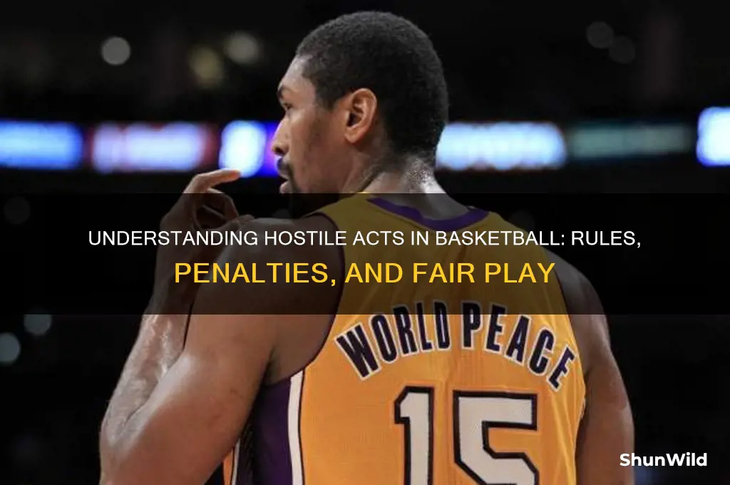 what is a hostile act in basketball