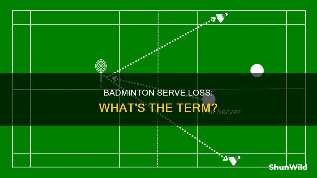 what is a loss of serve called in badminton