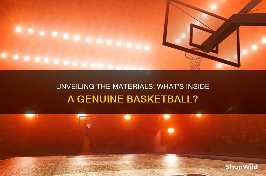 what is a real basketball made out of