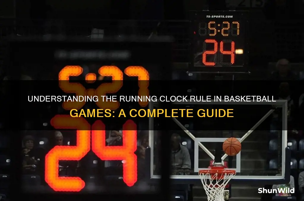 what is a running clock basketball