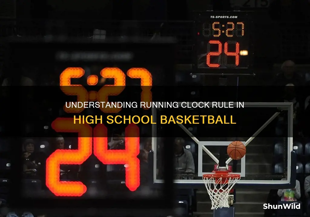 what is a running clock in high school basketball