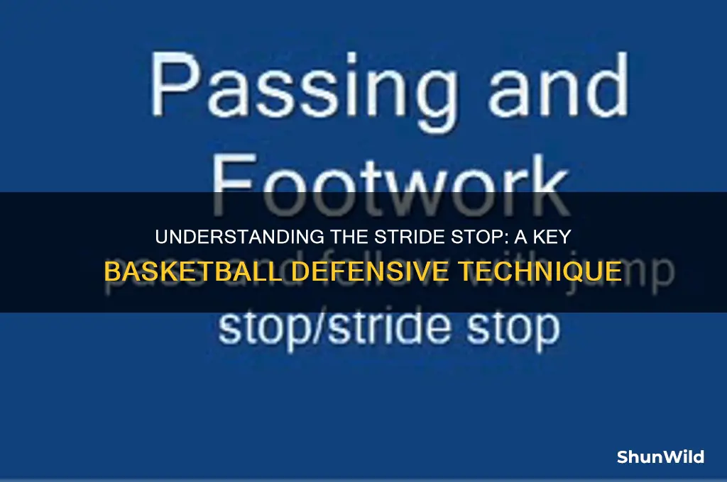 what is a stride stop in basketball