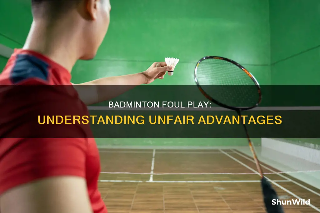 what is a violation of the playing rules in badminton