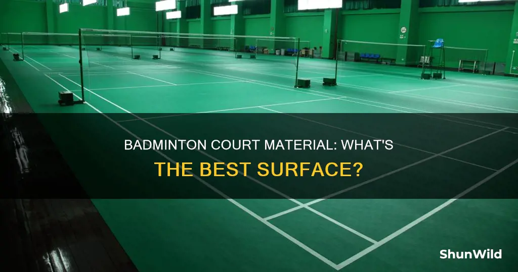what is badminton court material