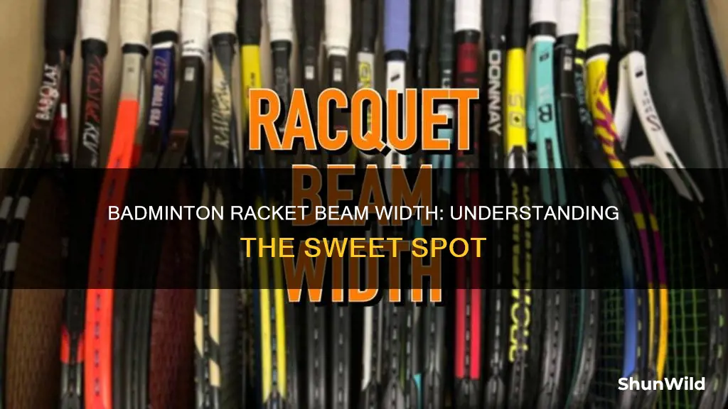 what is beam width in badminton racket