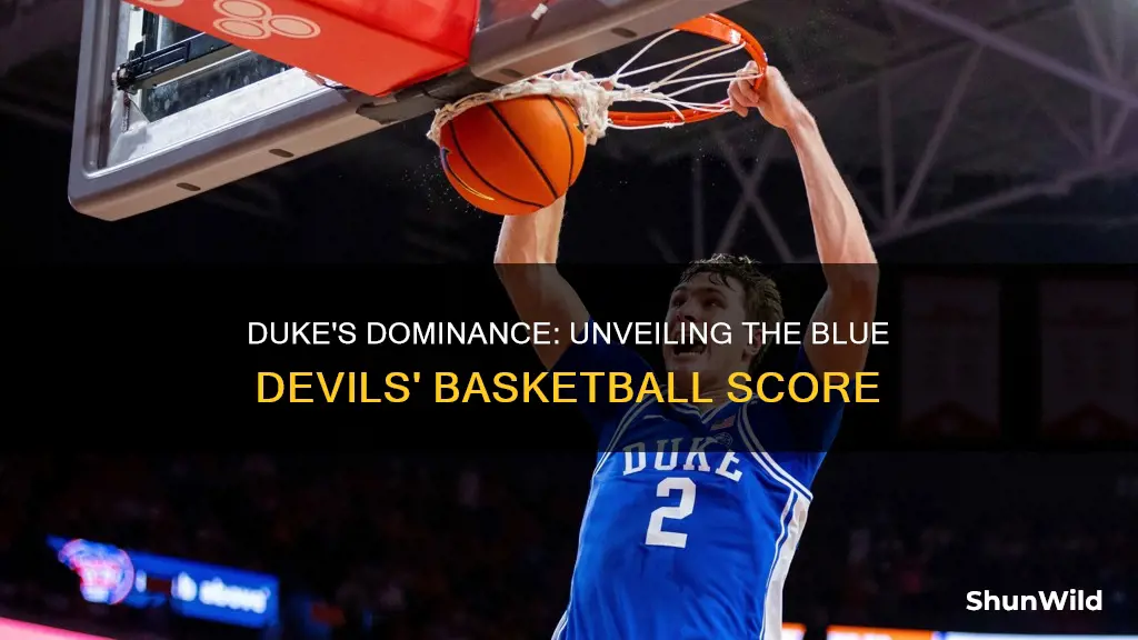 what is duke basketball score