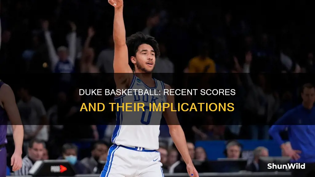 what is duke basketball score