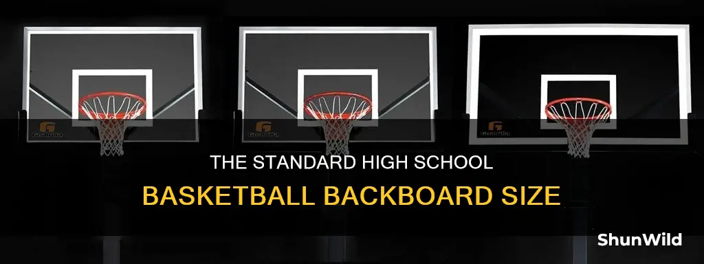 what is high school regulation size basketball backboard