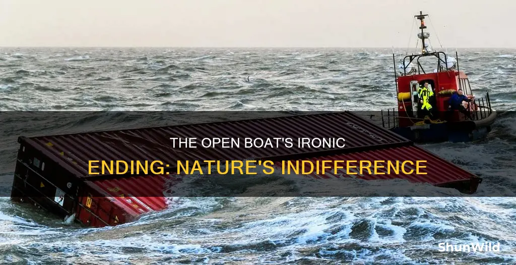 what is ironic about the ending of the open boat