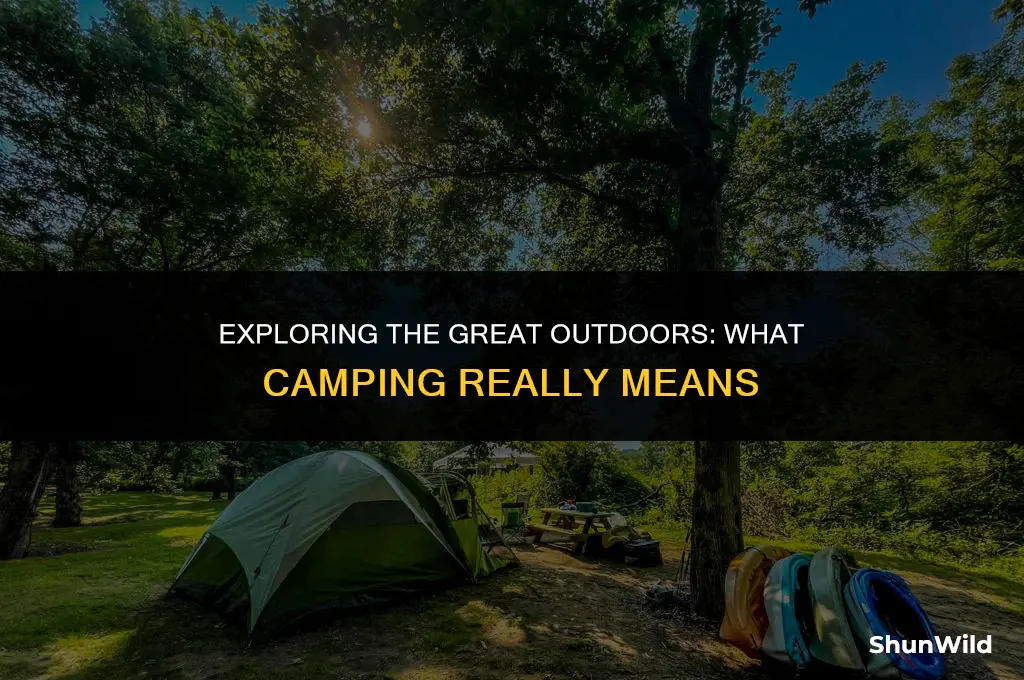 what is meaning of camping
