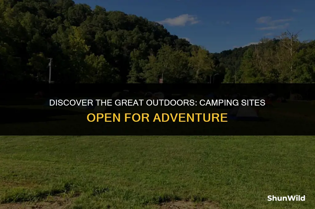 what is open for camping