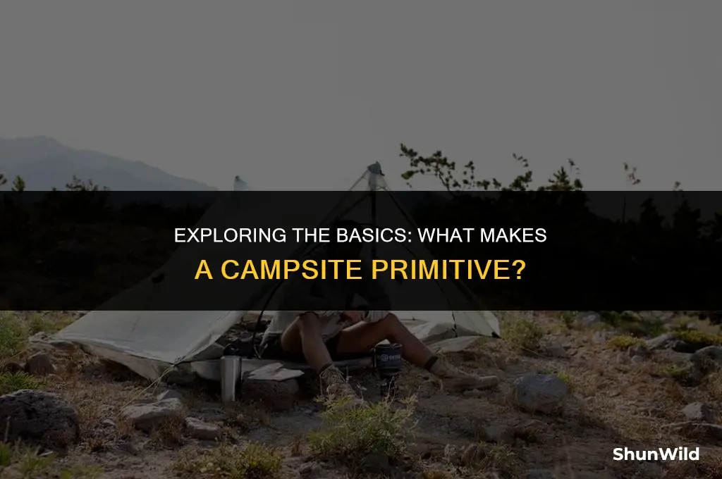 what is primitve camp site