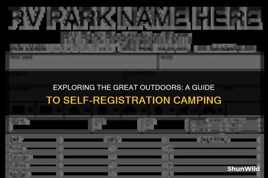 what is self registration camping