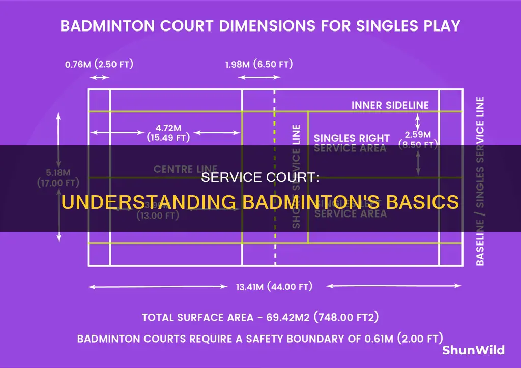 what is service court in badminton