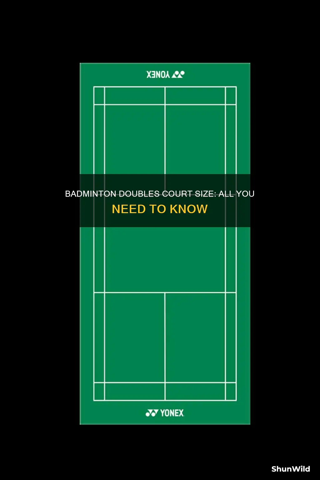 what is size of badminton court for doubles