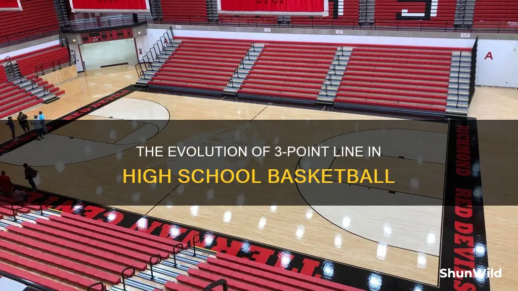 what is the 3 point line in high school basketball