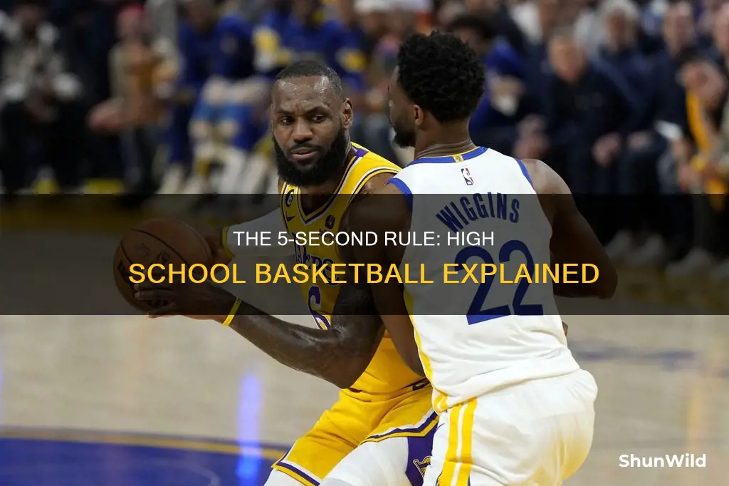 what is the 5 second rule in high school basketball