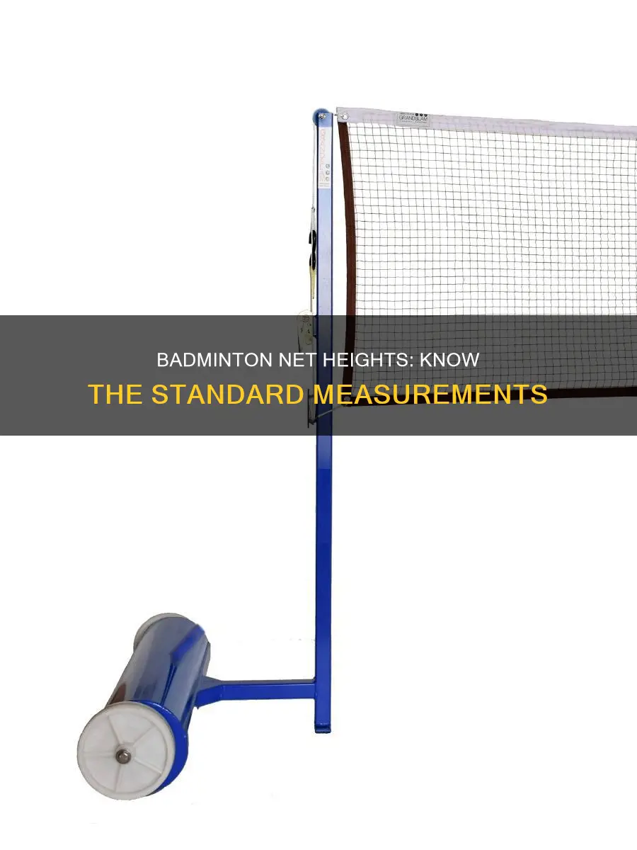 what is the average size of a badminton net
