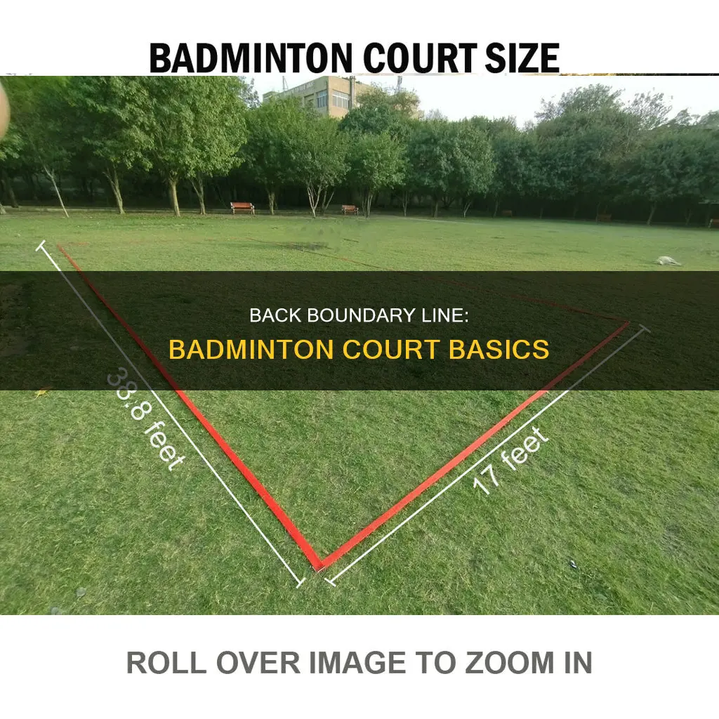 what is the back boudary line in badminton