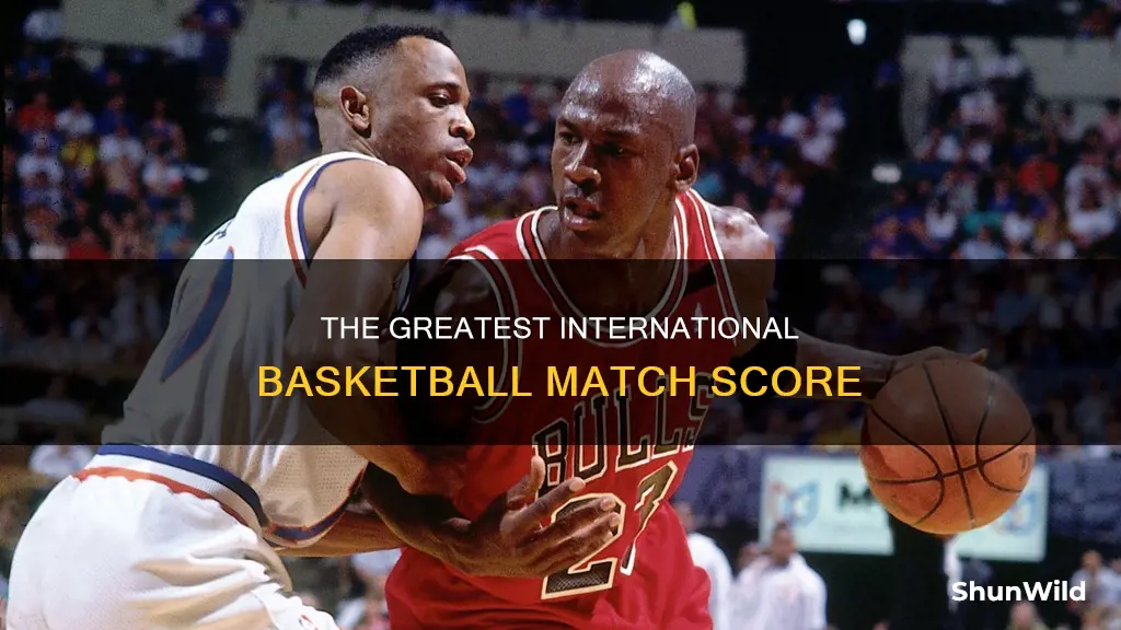 what is the best international basketball match score