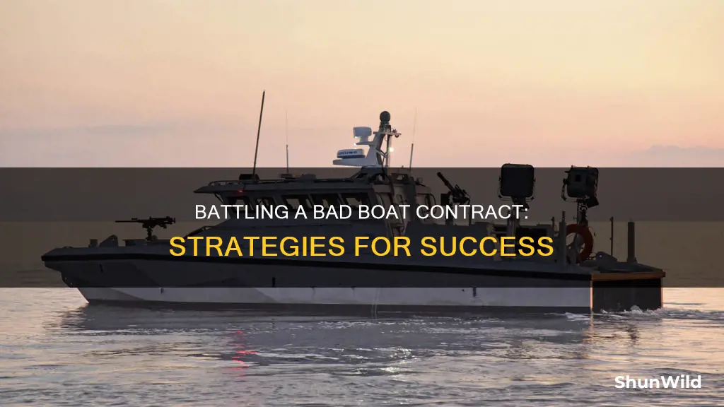 what is the best way fight a bad boat contract