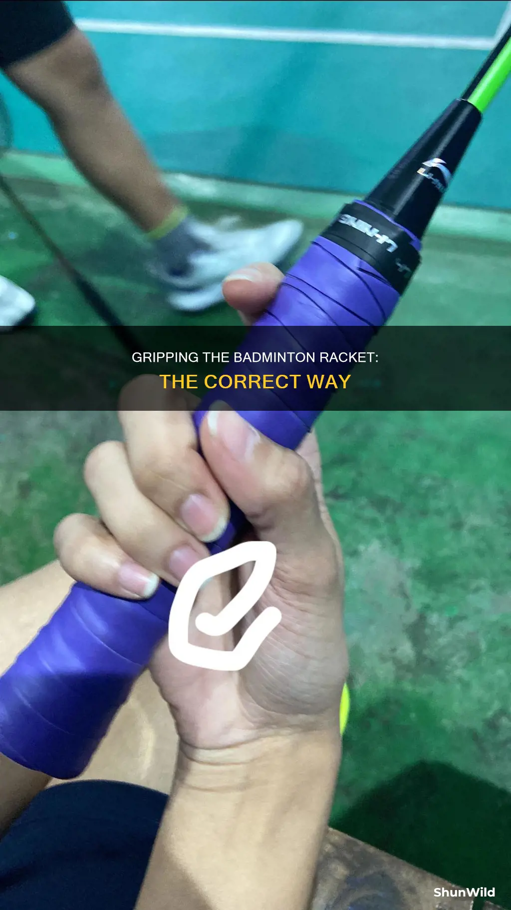 what is the correct way to hold a badminton racket