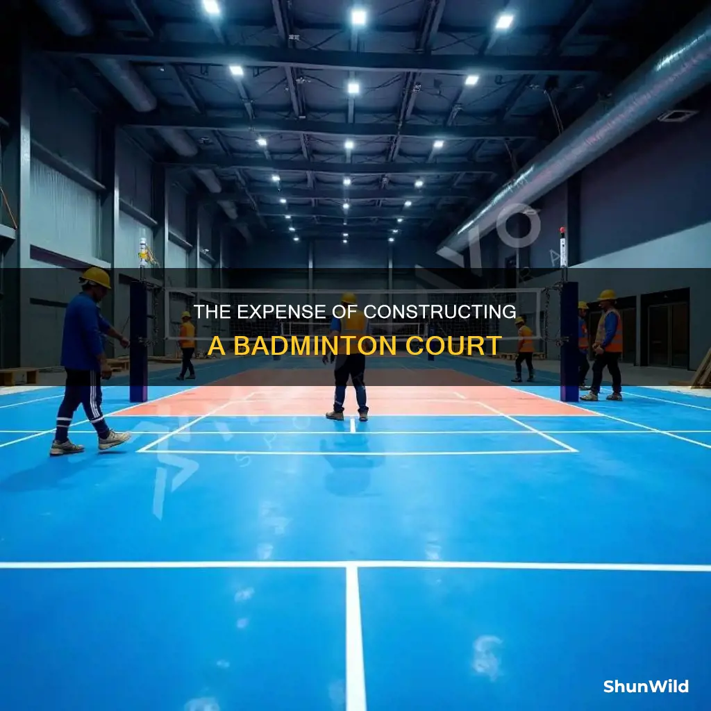 what is the cost of badminton court