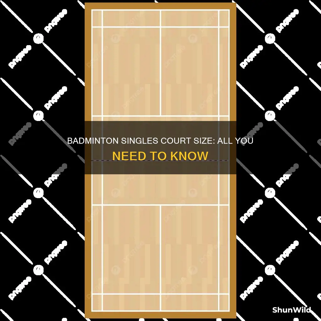 what is the court size for singles badminton