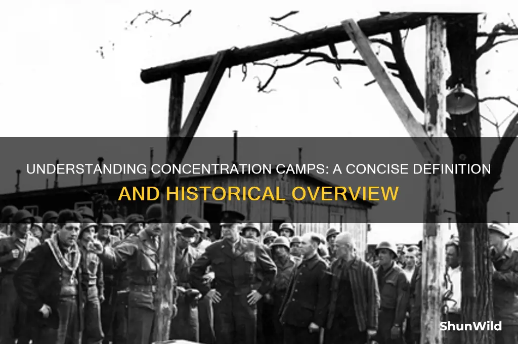 what is the definition of concentration camp short