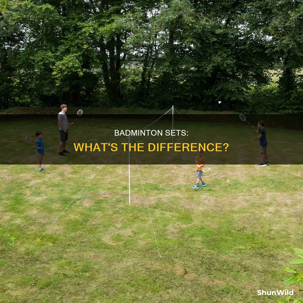 what is the difference between badminton sets