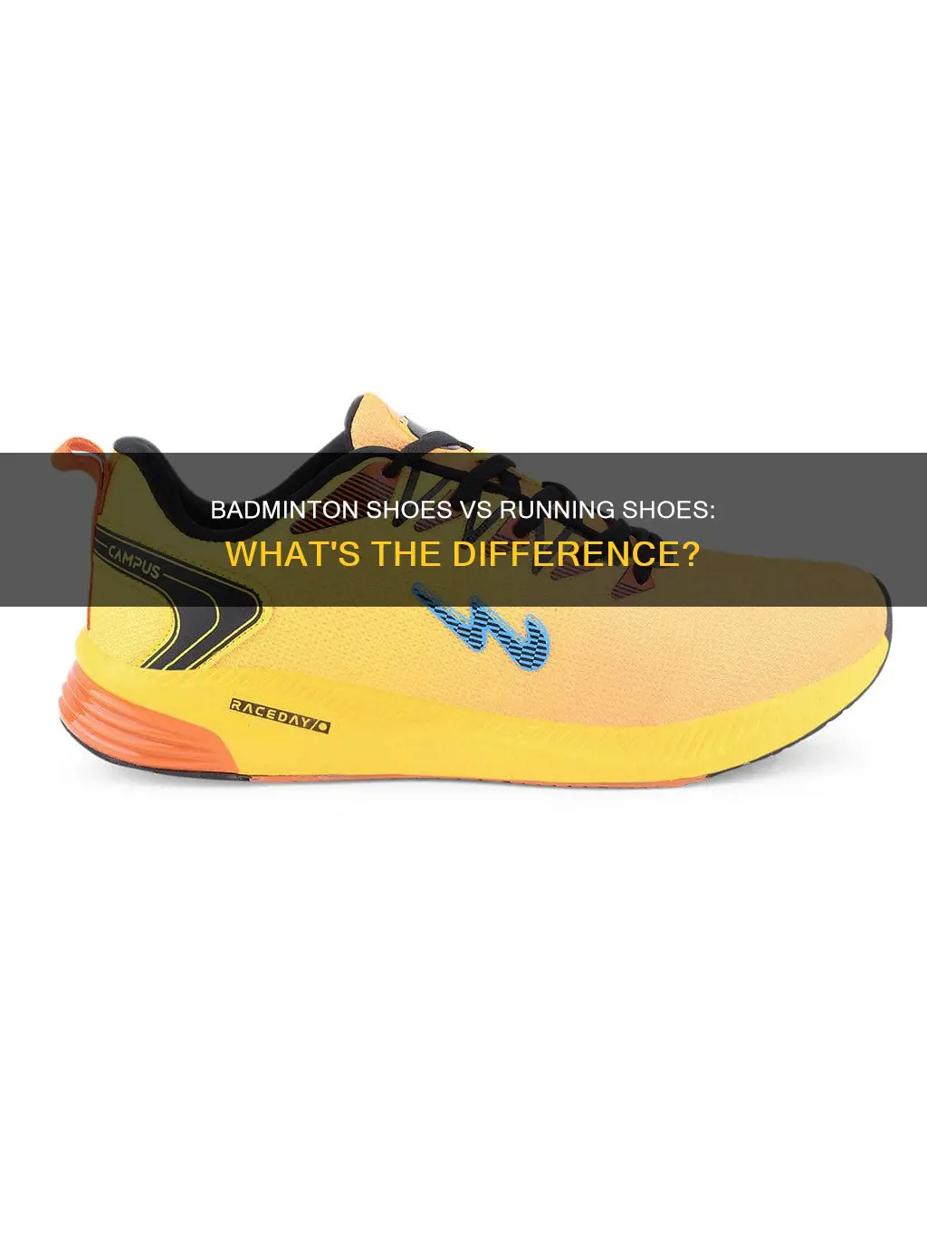 what is the difference between badminton shoes and running shoes