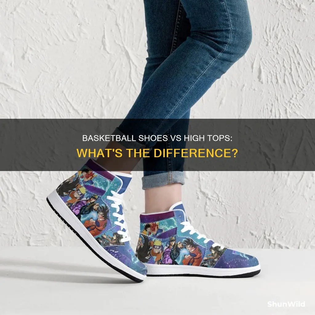 what is the difference between basketball shoes and high tops