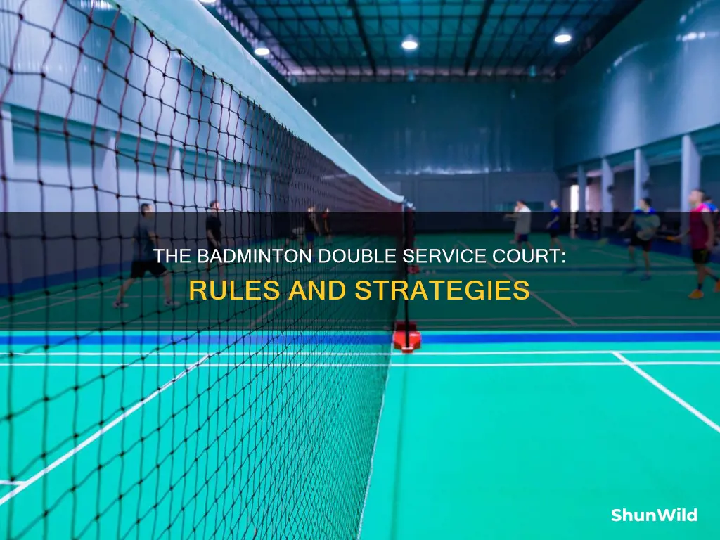 what is the double service court in badminton