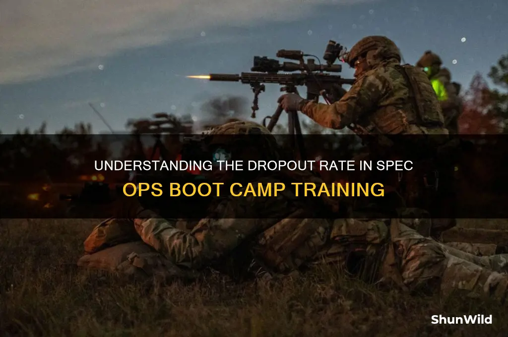 what is the dropout rate for spec ops boot camp