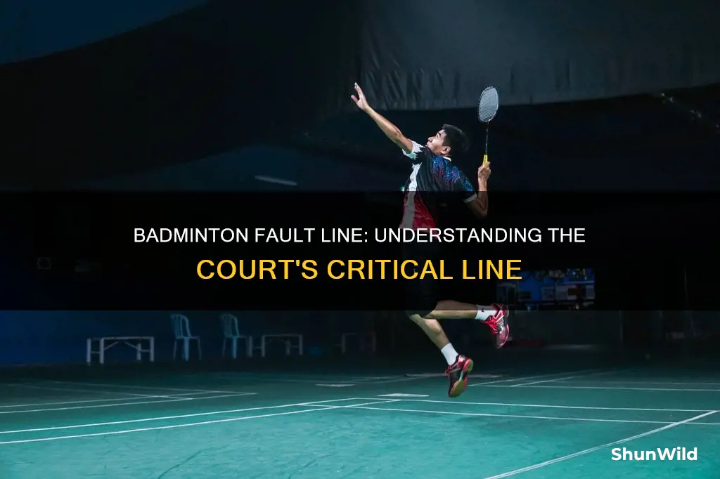 what is the fault line on a badminton court