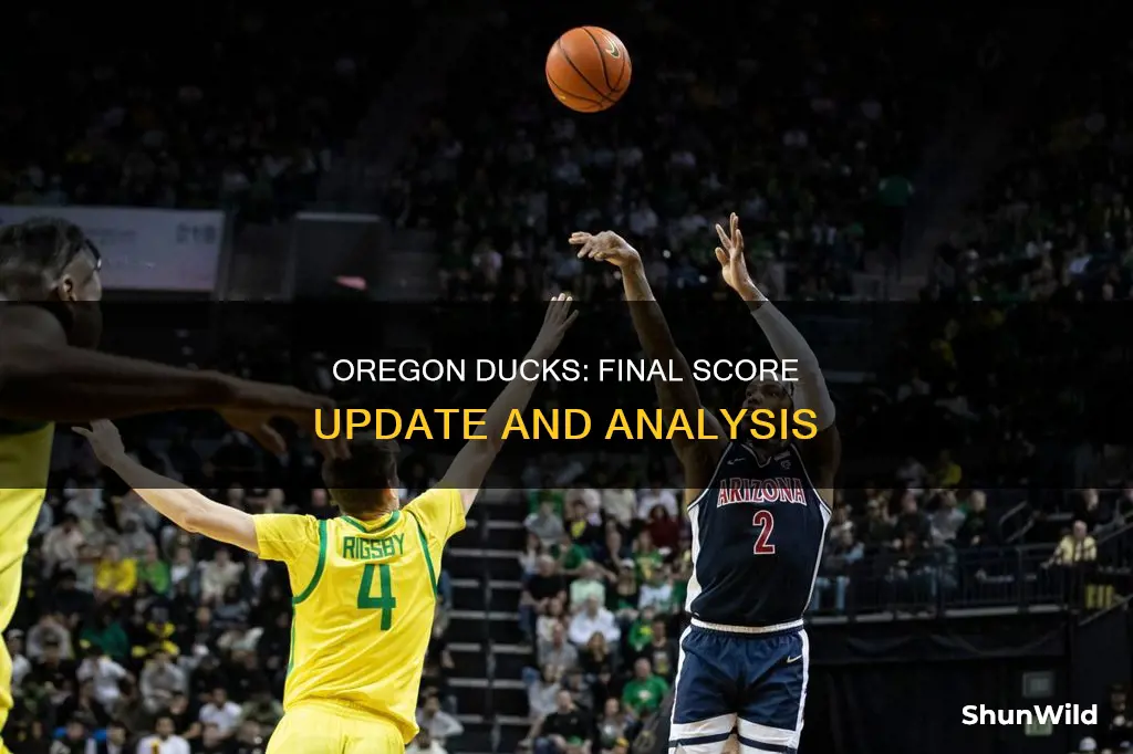 what is the final score for oregon ducks basketball