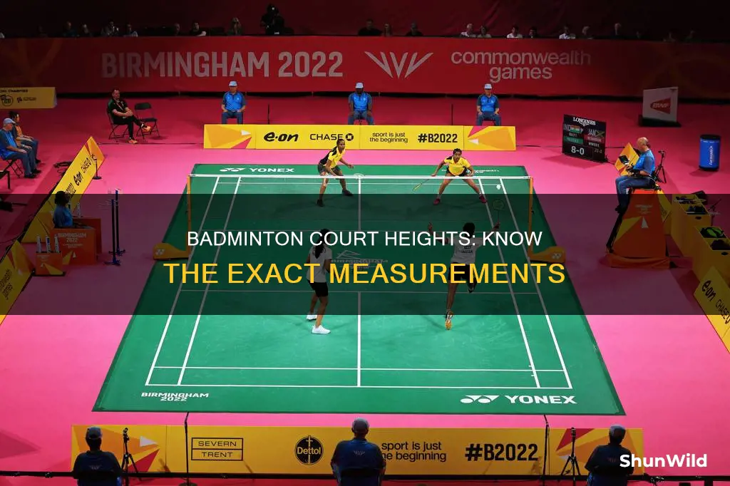 what is the height of a badminton court