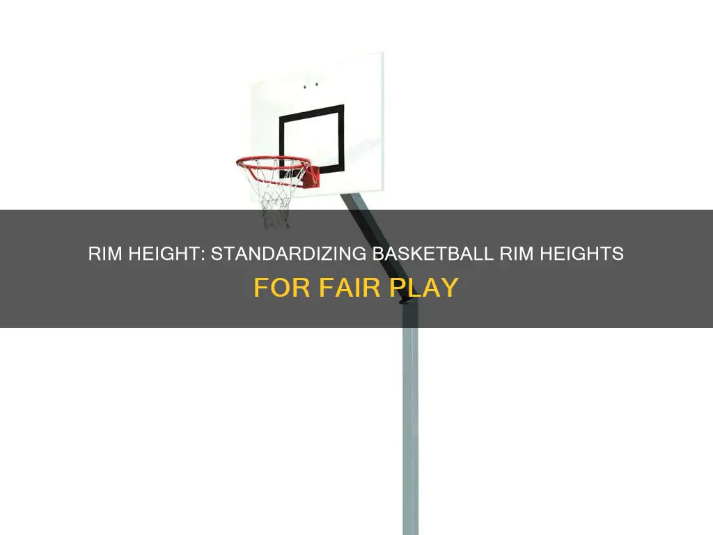 what is the high of a basketball rim