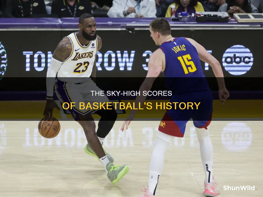what is the hightest combinded basketball score