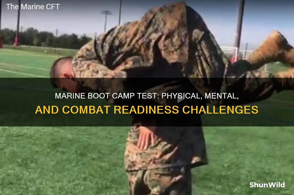 what is the marine boot camp test consist of