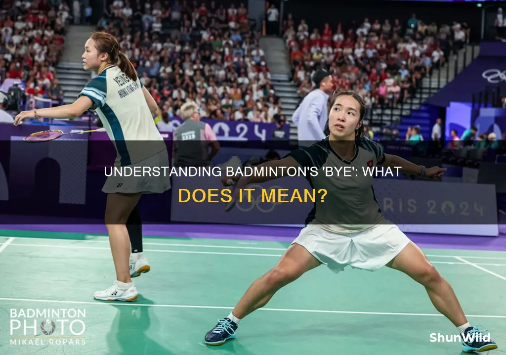 what is the meaning of bye in badminton