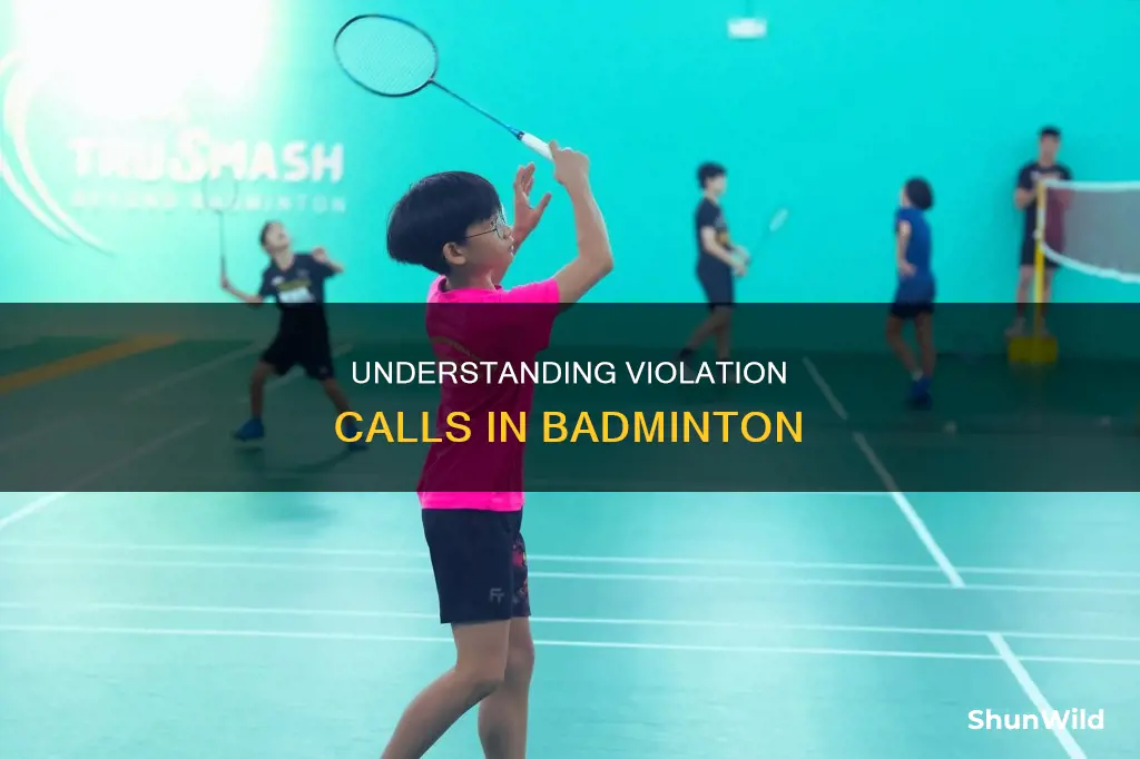 what is the meaning of violation in badminton