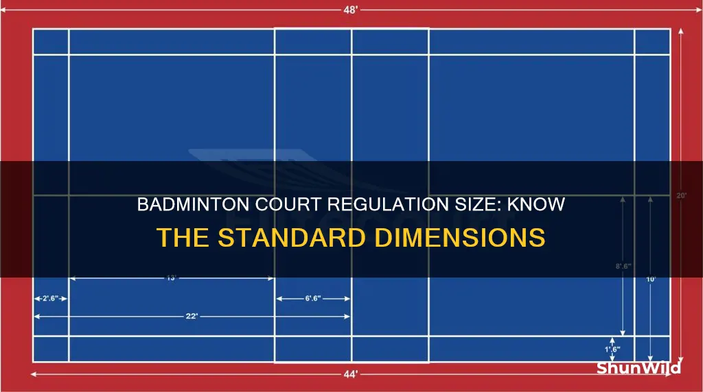 what is the regulation size of a badminton court