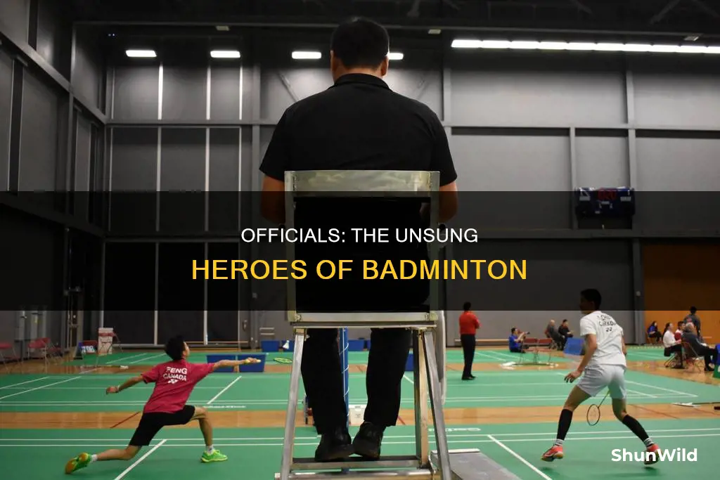 what is the role of an official in badminton