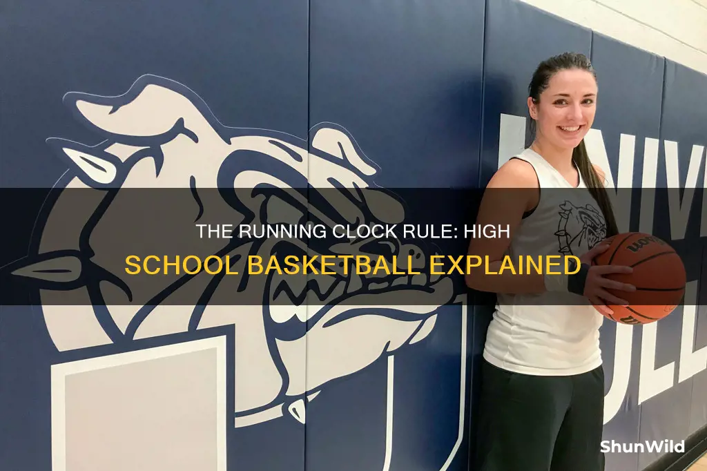 what is the running clock rule in high school basketball